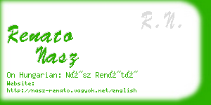 renato nasz business card